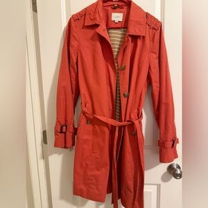 LOFT trench Coat coral size L
